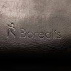 Borealis Ultra Plus 3D kvaliteetse musta naha tekstuuri lähivaade, pehme ja vastupidav materjal