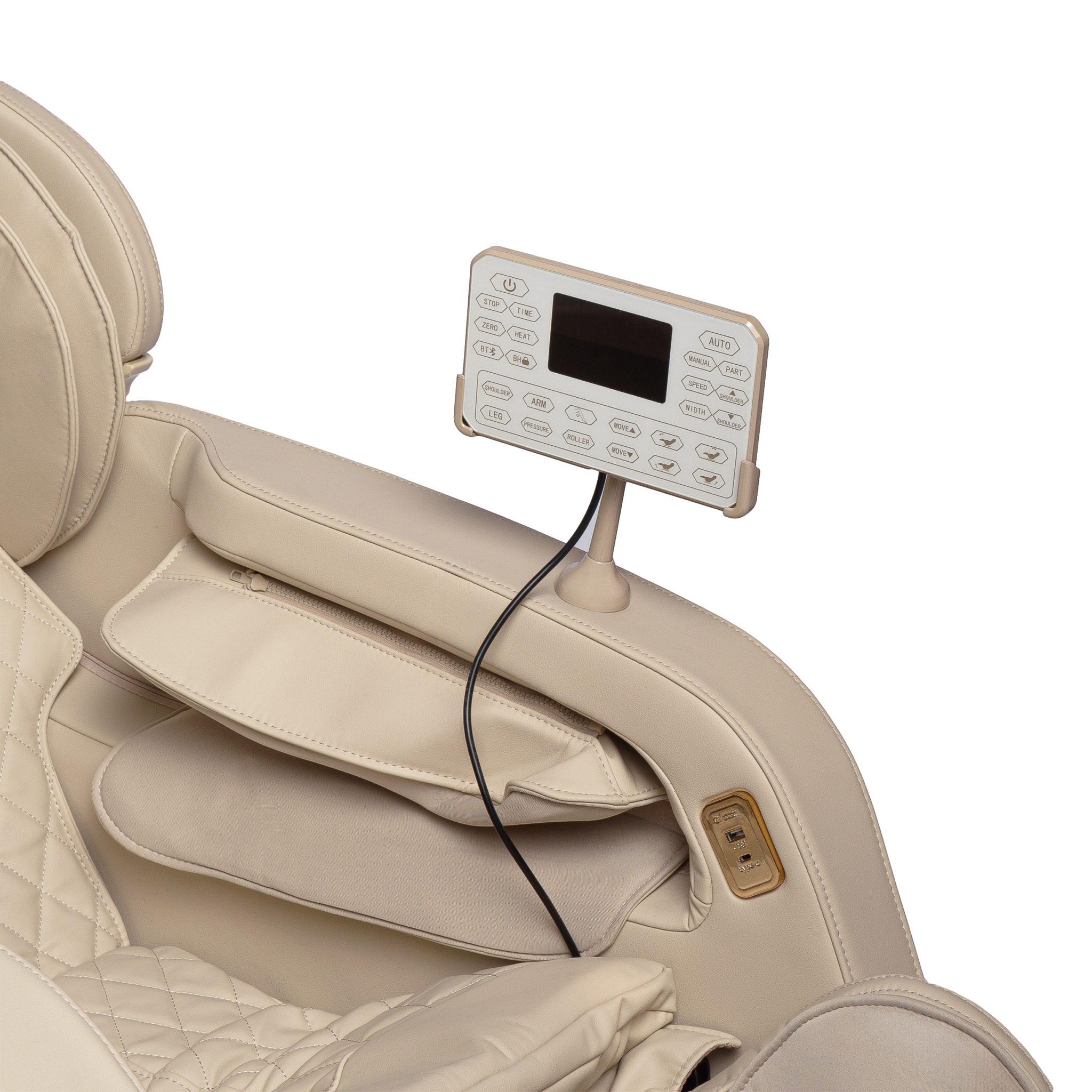Borealis Massaažitool Comfort juhtpuldiga, detailne vaade kasutajaliidesele